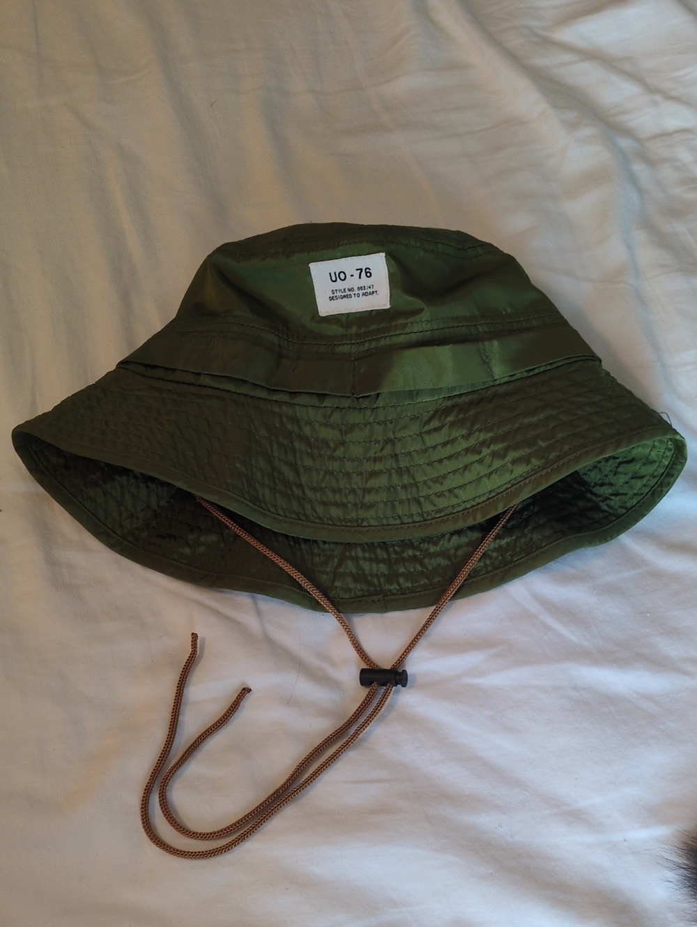 Urban Outfitters Green Bucket Hat with Chin Cord
